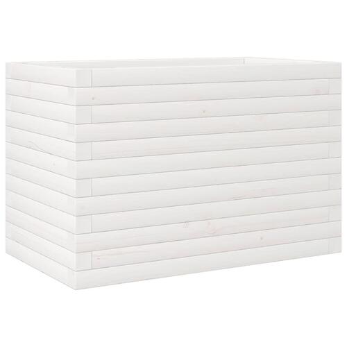 Plantekasse 70x40x45,5 cm massivt fyrretræ hvid