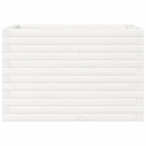Plantekasse 70x40x45,5 cm massivt fyrretræ hvid