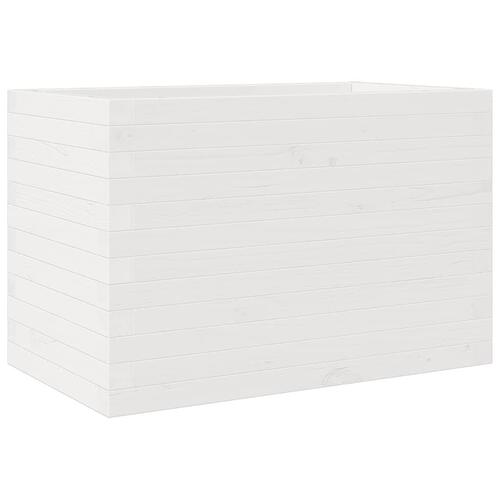 Plantekasse 70x40x45,5 cm massivt fyrretræ hvid