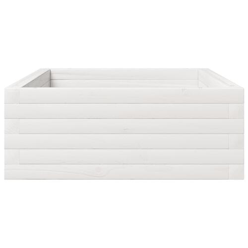 Plantekasse 110x60x23 cm massivt fyrretræ hvid