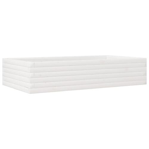 Plantekasse 110x60x23 cm massivt fyrretræ hvid
