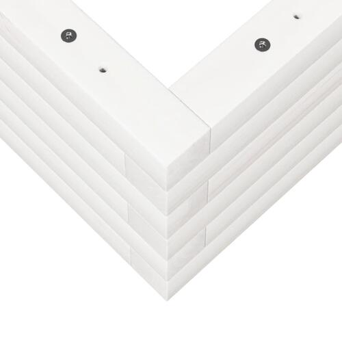 Plantekasse 110x60x23 cm massivt fyrretræ hvid