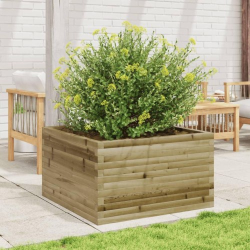 Plantekasse 80x80x45,5 cm imprægneret fyrretræ