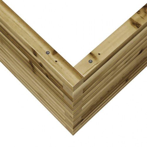 Plantekasse 80x80x45,5 cm imprægneret fyrretræ