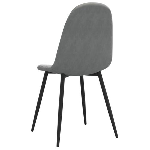 Spisebordsstole 6 stk. velour lysegrå
