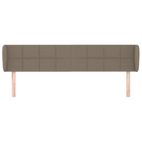 Sengegavl med kanter 203x23x78/88 cm stof gråbrun