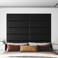 Vægpaneler 12 stk. 90x30 cm 3,24 m² kunstlæder sort