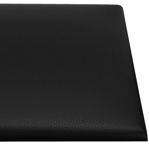 Vægpaneler 12 stk. 90x30 cm 3,24 m² kunstlæder sort