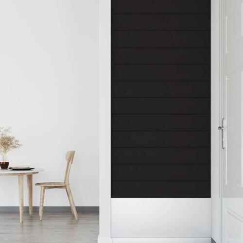 Vægpaneler 12 stk. 90x15 cm 1,62 m² fløjl sort