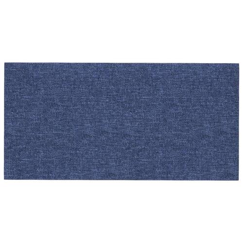 Vægpaneler 12 stk. 60x30 cm 2,16 m² stof blå