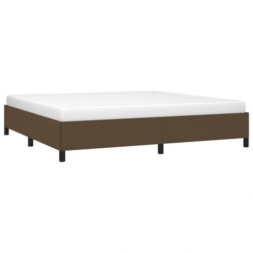 Sengeramme uden madras 200x200 cm stof mørkebrun