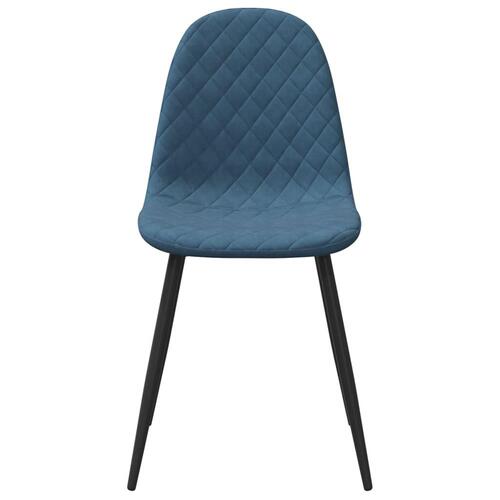 Spisebordsstole 6 stk. velour blå