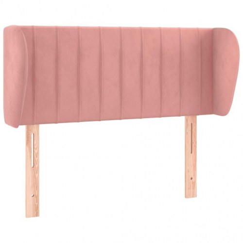 Sengegavl med kanter 103 x 23 x 78/88 cm - lyserød