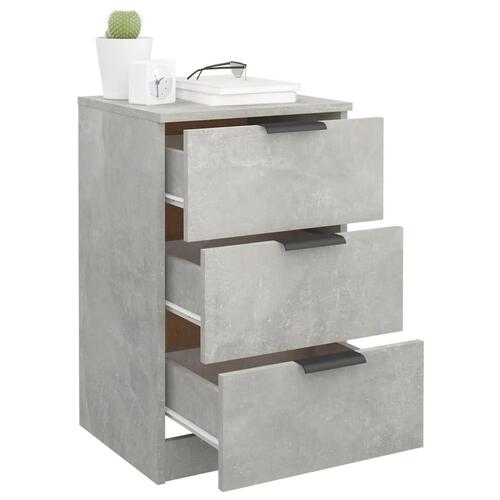 Sengebord 40x36x65 cm betongrå