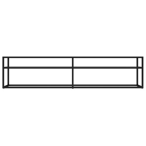 Tv-bord 180x40x40,5 cm hærdet glas transparent