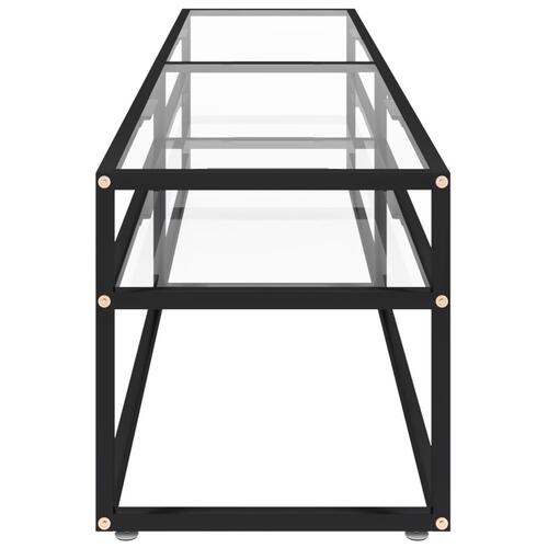 Tv-bord 180x40x40,5 cm hærdet glas transparent