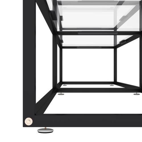 Tv-bord 180x40x40,5 cm hærdet glas transparent