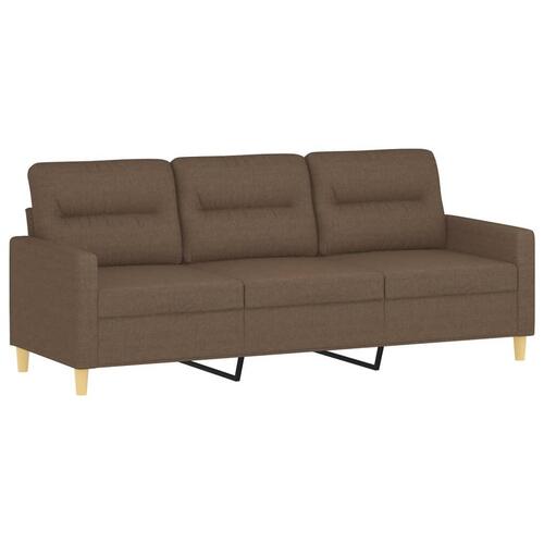 2 personers sofa med hynder stof brun