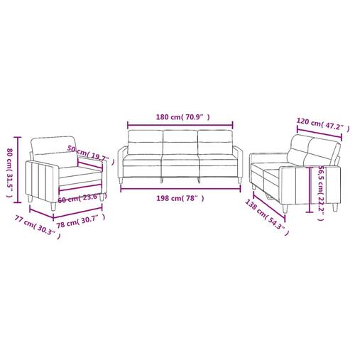 3 personers sofa med hynder stof brun