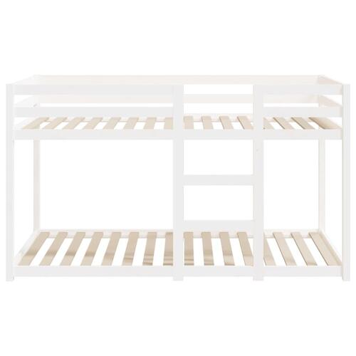 Køjeseng 90x190 cm massivt fyrretræ hvid