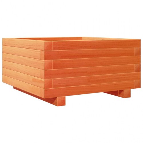 Plantekasse i massivt fyrretræ 50 x 50 x 26,5 cm - gyldenbrun
