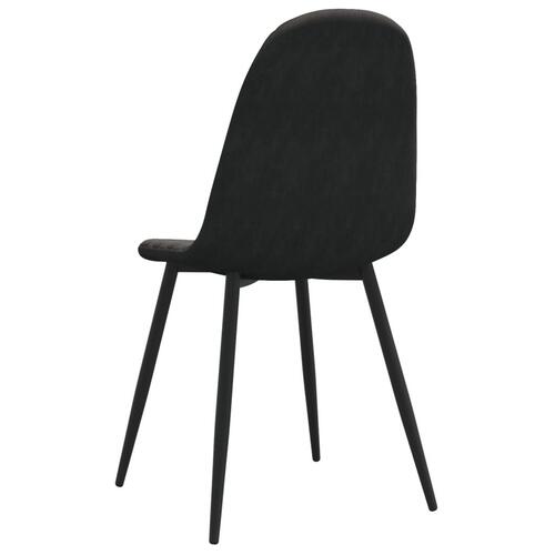 Spisebordsstole 4 stk. velour sort