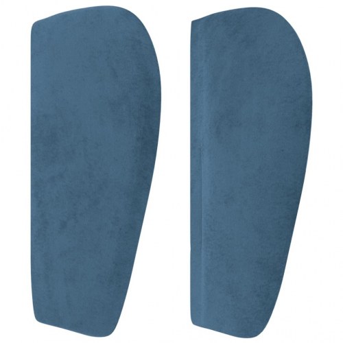 Sengegavl med kanter 203 x 23 x 78/88 cm - mørkeblå