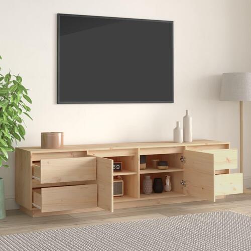 Tv-bord 176x37x47,5 cm massivt fyrretræ