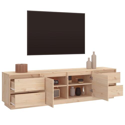 Tv-bord 176x37x47,5 cm massivt fyrretræ
