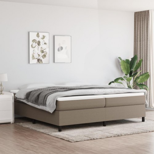 Sengeramme uden madras 200x200 cm stof gråbrun