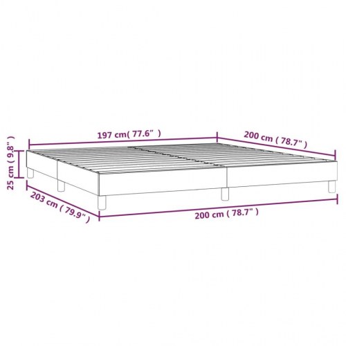 Sengeramme uden madras 200x200 cm stof gråbrun