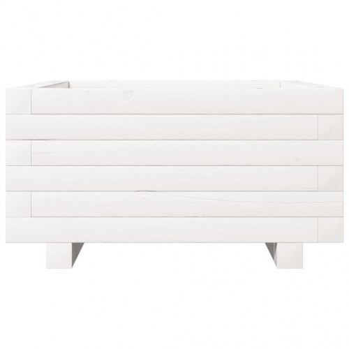 Plantekasse i massivt fyrretræ 50 x 50 x 26,5 cm - hvid