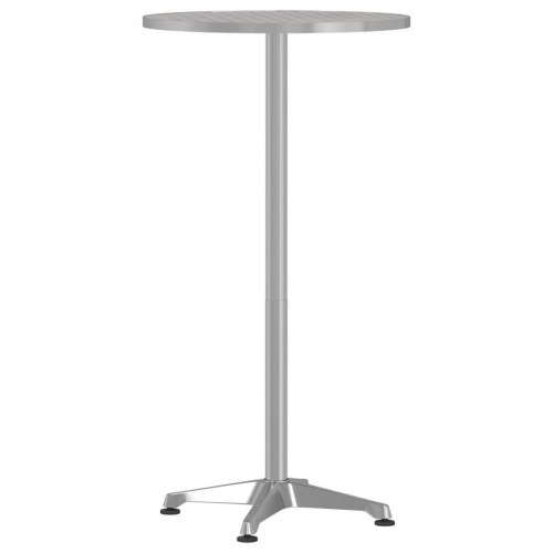 Udendørs barbord Ø59,5x70/109,5 cm højdejusterbart aluminium