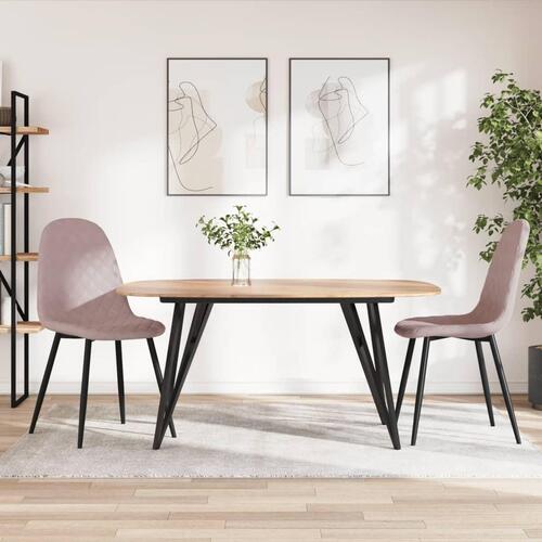 Spisebordsstole 2 stk. velour lyserød