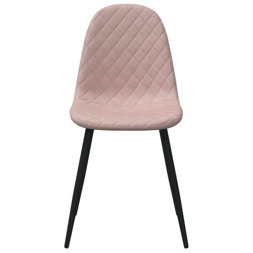 Spisebordsstole 2 stk. velour lyserød