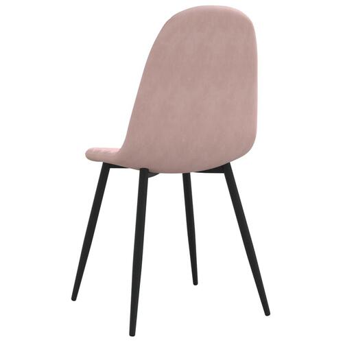 Spisebordsstole 2 stk. velour lyserød