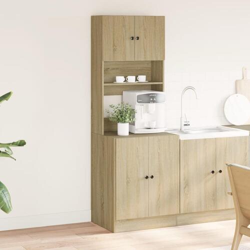 Køkkenskab 60x50x180 cm konstrueret træ sonoma-eg