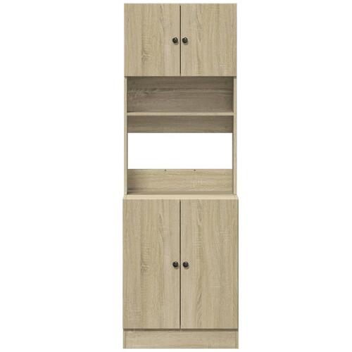 Køkkenskab 60x50x180 cm konstrueret træ sonoma-eg