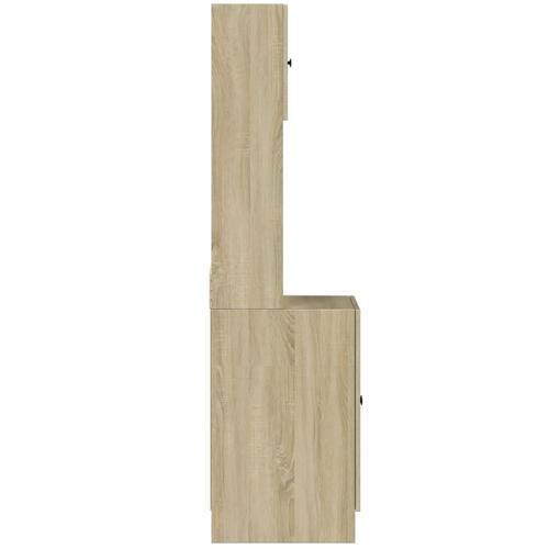 Køkkenskab 60x50x180 cm konstrueret træ sonoma-eg