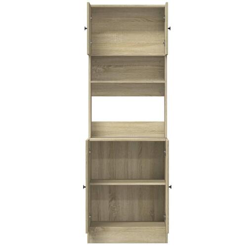 Køkkenskab 60x50x180 cm konstrueret træ sonoma-eg