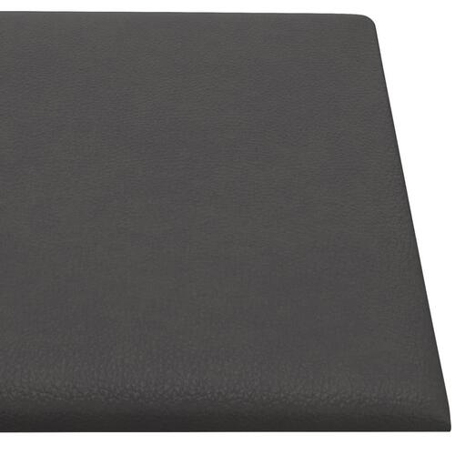 Vægpaneler 12 stk. 60x30 cm 2,16 m² kunstlæder grå