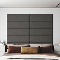 Vægpaneler 12 stk. 90x30 cm 3,24 m² stof mørkegrå