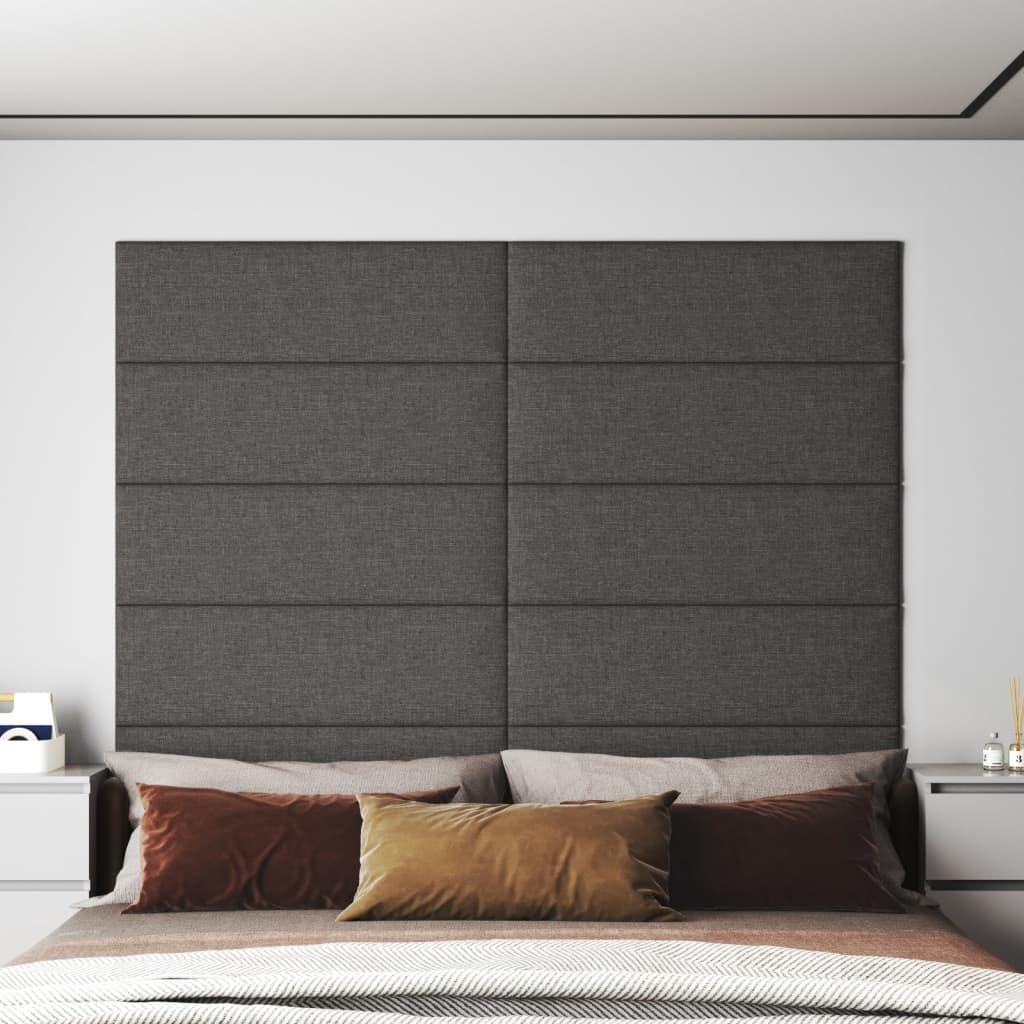 Vægpaneler 12 stk. 90x30 cm 3,24 m² stof mørkegrå
