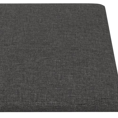 Vægpaneler 12 stk. 90x30 cm 3,24 m² stof mørkegrå