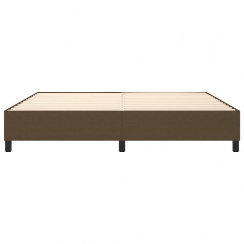 Boxspring sengeramme 200×200 cm - stof, mørkebrun
