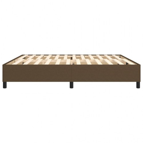 Boxspring sengeramme 200×200 cm - stof, mørkebrun