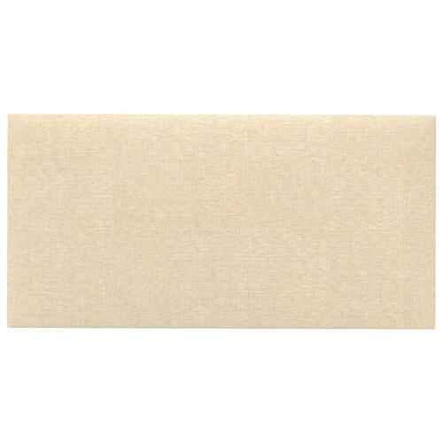 Vægpaneler 12 stk. 60x30 cm 2,16 m² stof cremefarvet