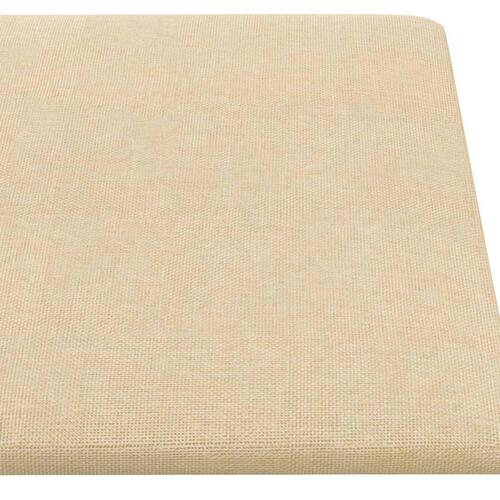 Vægpaneler 12 stk. 60x30 cm 2,16 m² stof cremefarvet