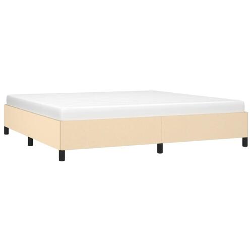 Sengeramme uden madras 200x200 cm stof cremefarvet
