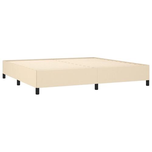 Sengeramme uden madras 200x200 cm stof cremefarvet